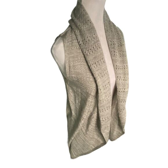 Love Scarlett Women Gray Sweater Vest Open Front Cardigan Cape Small - Picture 2 of 10